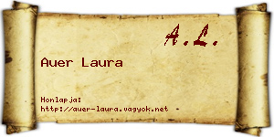 Auer Laura névjegykártya